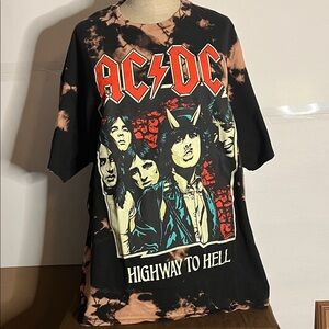 AC/DC Highway To Hell Tye Dye Tshirt 2XL